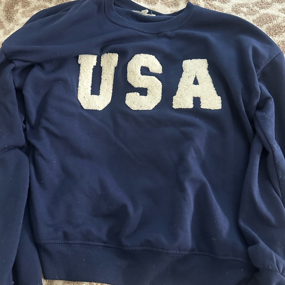 Navy Blue USA Sweatshirt